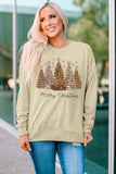 Merry Christmas Sweatshirt for Women Leopard Tree Shirt Pullover