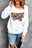 Sweat-shirt de Noël Santa Baby pour femme à encolure ras du cou