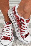 Women's Canvas Shoes Ombre Lace-up Fashion Sneakers
