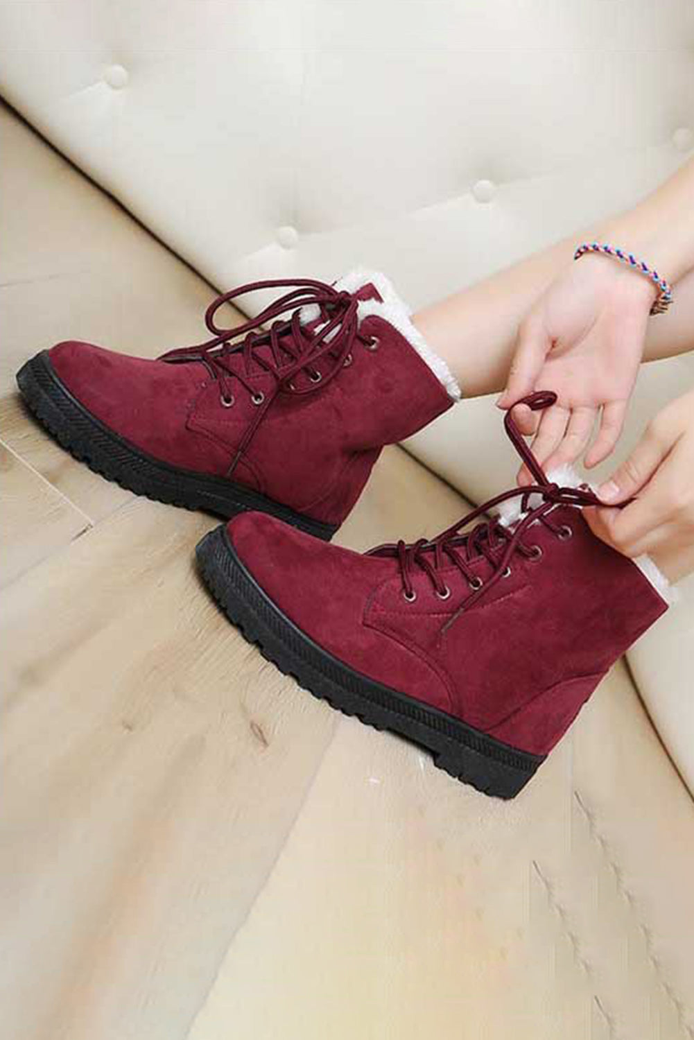 Women's Snow Winter Boots Lace Up Outdoor Boots – PinkQueenShop Women's Snow Winter Boots Lace Up Outdoor Boots – PinkQueenShop
