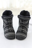 Christmas Winter Home Boots Warm Fluffy Faux Fur Slipper Boots Indoor Outdoor