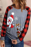 Christmas Plaid Santa Claus Long Sleeve Sweatshirts