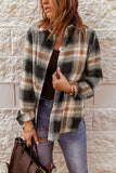 LC2551821-2-S, LC2551821-2-M, LC2551821-2-L, LC2551821-2-XL, LC2551821-2-2XL, Black Oversize Rounded Hem Plaid Shirt with Slits