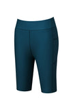 LC472196-105-S, LC472196-105-M, LC472196-105-L, LC472196-105-XL, LC472196-105-2XL, LC472196-105-3XL, Blue Womens Swim Shorts Solid High Waist Swimwear Shorts with Pockets