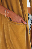 LC852449-7-S, LC852449-7-M, LC852449-7-L, LC852449-7-XL, Yellow Women Velvet Blazer Jacket Relaxed fit Casual Outerwear