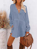 PCD3680-104-S, PCD3680-104-M, PCD3680-104-L, PCD3680-104-XL, Sky Blue Women's Swim Cover Up Cardigan Bathing Suit Coverup Summer Button Down Shirt Blouse Dresses