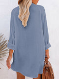 PCD3680-104-S, PCD3680-104-M, PCD3680-104-L, PCD3680-104-XL, Sky Blue Women's Swim Cover Up Cardigan Bathing Suit Coverup Summer Button Down Shirt Blouse Dresses