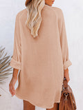 PCD3680-21-S, PCD3680-21-M, PCD3680-21-L, PCD3680-21-XL, Flesh Women's Swim Cover Up Cardigan Bathing Suit Coverup Summer Button Down Shirt Blouse Dresses