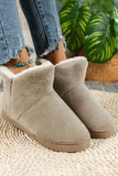 Faux Fur Boots Round Toe Fuzzy Snow Boots for Winter