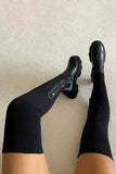 BH021289-2-36, BH021289-2-37, BH021289-2-38, BH021289-2-39, BH021289-2-40, BH021289-2-41, BH021289-2-42, BH021289-2-43, Black Ladies Over Knee Boots Stretch Fabrics Platform Shoes