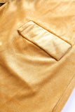 LC852449-7-S, LC852449-7-M, LC852449-7-L, LC852449-7-XL, Yellow Women Velvet Blazer Jacket Relaxed fit Casual Outerwear