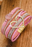 Bohemian Heart Rhinestone Magnetic Clasp Bracelet Gifts for Women