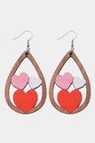 BH012192-22, Multicolor Valentine's Day Heart Teardrop Dangle Earrings for Women Gift for Girlfriend