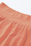 LC472305-10-S, LC472305-10-M, LC472305-10-L, LC472305-10-XL, LC472305-10-2XL, Pink Women's High Waisted Swim Skirt Flared Swim Skirt