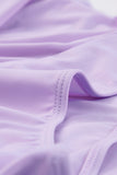 LC443469-8-S, LC443469-8-M, LC443469-8-L, LC443469-8-XL, LC443469-8-2XL, Purple Women's One Piece Swimdress Skirted Strappy V Neck Side Split One-piece Bathing Suit