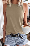 LC256898-1017-S, LC256898-1017-M, LC256898-1017-L, LC256898-1017-XL, LC256898-1017-2XL, Brown CHILL Graphic Tank Tops for Womens Summer Sleeveless Vest T Shirt