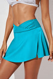 LC472305-4-S, LC472305-4-M, LC472305-4-L, LC472305-4-XL, LC472305-4-2XL, Sky Blue Women's High Waisted Swim Skirt Flared Swim Skirt