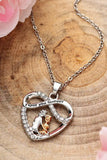 BH011555-13, Silver Valentine Jewelry Gifts for Women I Love You Forever Rhinestone Pendant Necklace