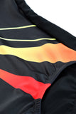 LC443354-2-S, LC443354-2-M, LC443354-2-L, LC443354-2-XL, LC443354-2-2XL, Black Women One Piece Swimsuit Striped Pattern Print Sleeveless Bathing Suit
