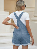 LC784666-4-S, LC784666-4-M, LC784666-4-L, LC784666-4-XL, LC784666-4-2XL, Sky Blue DENIM OVERALLS