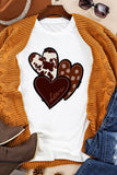 LC25219384-1-S, LC25219384-1-M, LC25219384-1-L, LC25219384-1-XL, LC25219384-1-2XL, White Womens Love Heart Print Western T-shirt Graphic Valentine's Day Tees Tops