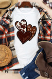 LC25219384-1-S, LC25219384-1-M, LC25219384-1-L, LC25219384-1-XL, LC25219384-1-2XL, White Womens Love Heart Print Western T-shirt Graphic Valentine's Day Tees Tops
