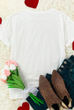 LC25219384-1-S, LC25219384-1-M, LC25219384-1-L, LC25219384-1-XL, LC25219384-1-2XL, White Womens Love Heart Print Western T-shirt Graphic Valentine's Day Tees Tops