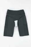 LC472196-1011-S, LC472196-1011-M, LC472196-1011-L, LC472196-1011-XL, LC472196-1011-2XL, LC472196-1011-3XL, Gray Womens Swim Shorts Solid High Waist Swimwear Shorts with Pockets