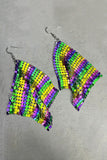 BH012328-22, Multicolor Mardi Gras Dangle Earrings Jewelry Gift for Women
