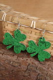 Women Shamrock Clover Saint Patrick's Day Green Earrings