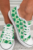 Women’s Canvas Shoes Shamrock Clover Casual Shoes