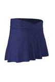 LC472305-5-S, LC472305-5-M, LC472305-5-L, LC472305-5-XL, LC472305-5-2XL, Blue Women's High Waisted Swim Skirt Flared Swim Skirt