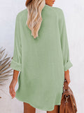 PCD3680-109-S, PCD3680-109-M, PCD3680-109-L, PCD3680-109-XL, Blue-green Women's Swim Cover Up Cardigan Bathing Suit Coverup Summer Button Down Shirt Blouse Dresses
