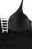 LC443469-2-S, LC443469-2-M, LC443469-2-L, LC443469-2-XL, LC443469-2-2XL, Black Women's One Piece Swimdress Skirted Strappy V Neck Side Split One-piece Bathing Suit