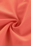 LC443469-14-S, LC443469-14-M, LC443469-14-L, LC443469-14-XL, LC443469-14-2XL, Orange Women's One Piece Swimdress Skirted Strappy V Neck Side Split One-piece Bathing Suit