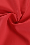 LC443469-103-S, LC443469-103-M, LC443469-103-L, LC443469-103-XL, LC443469-103-2XL, Red Women's One Piece Swimdress Skirted Strappy V Neck Side Split One-piece Bathing Suit