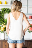 LC2567769-18-S, LC2567769-18-M, LC2567769-18-L, LC2567769-18-XL, LC2567769-18-2XL, Apricot Deep V Neck Loose Tank Top Loose Sleeveless T Shirt Blouse