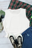 LC2568471-1-S, LC2568471-1-M, LC2568471-1-L, LC2568471-1-XL, LC2568471-1-2XL, White Summer Casual Top Easter Bunny Print Crew Neck Sleeveless Tops for Women