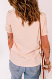 LC25220225-10-S, LC25220225-10-M, LC25220225-10-L, LC25220225-10-XL, LC25220225-10-2XL, Pink Womens Short Sleeve Tee Tops Leopard Floral Bunny Print Casual Graphic T Shirt