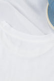 LC25220131-1-S, LC25220131-1-M, LC25220131-1-L, LC25220131-1-XL, LC25220131-1-2XL, White Cute Bunny Graphic T Shirt Short Sleeve Tee Tops for Women
