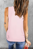 LC2568596-10-S, LC2568596-10-M, LC2568596-10-L, LC2568596-10-XL, LC2568596-10-2XL, Pink Women's Tank Tops Cute Bunny Rabbit Graphic Sleeveless Tee Shirt