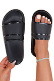 BH021753-2-37, BH021753-2-39, BH021753-2-41, BH021753-2-43, BH021753-2-38, BH021753-2-40, BH021753-2-42, Black Open Toe Slip On Sandal Shoes Flip Flops EVA Slippers for Women