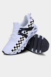 BH02426-1-38, BH02426-1-39, BH02426-1-40, BH02426-1-41, BH02426-1-42, BH02426-1-43, White Plaid Shoes for Women Checkerboard Walking Running Shoes