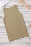 LC256898-17-S, LC256898-17-M, LC256898-17-L, LC256898-17-XL, LC256898-17-2XL, Brown CHILL Graphic Tank Tops for Womens Summer Sleeveless Vest T Shirt