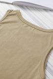 LC256898-17-S, LC256898-17-M, LC256898-17-L, LC256898-17-XL, LC256898-17-2XL, Brown CHILL Graphic Tank Tops for Womens Summer Sleeveless Vest T Shirt
