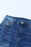 LC7872197-5-4, LC7872197-5-6, LC7872197-5-8, LC7872197-5-10, LC7872197-5-12, LC7872197-5-14, LC7872197-5-16, LC7872197-5-18, Blue Womens Casual Flare Jeans High Waisted Wide Leg Denim Pants