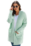 Women's Fuzzy Popcorn Oversized Sweater Coat Dusty Pebble Open Front Cardigan