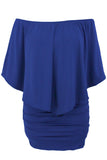 Robe Mini Poncho Noire Superposée à Plusieurs Pansements