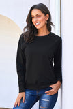 Women's Casual Crew Neck Christmas Pullover Cotton Blend Sweatshirt
