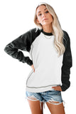 Women Long Sleeve Crewneck Pullover Camo Print Sweatshirts
